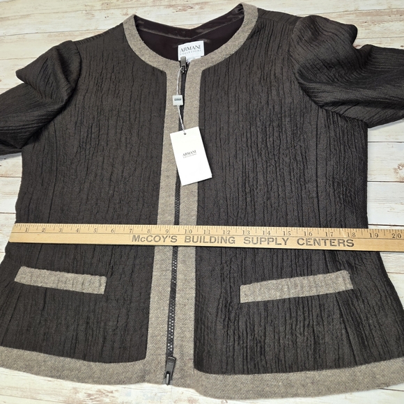 Armani Collezioni Jacket Women 46 US 10–12 Wool Silk Cashmere Angora NWT - Picture 6 of 15